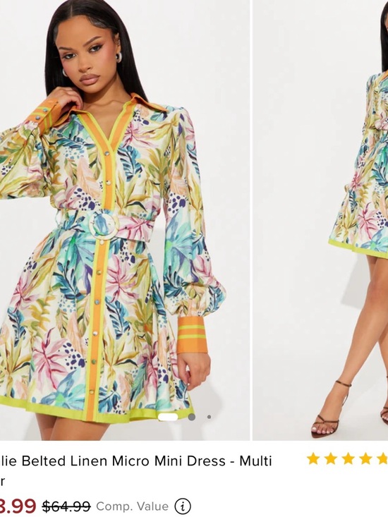 Fashion Nova Dresses & Skirts - Fashion Nova Multi-Color Floral Belted Mini Dress